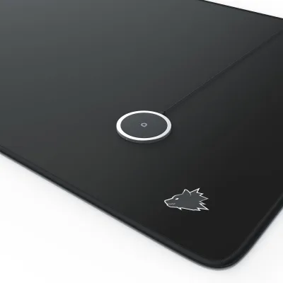 Aplic Qi-Ladegerät im Set mit Titanwolf XXL-Mauspad, 10 W Fast Wireless Charger, induktive Ladestation, Gaming-Unterlage 900 x 400 mm