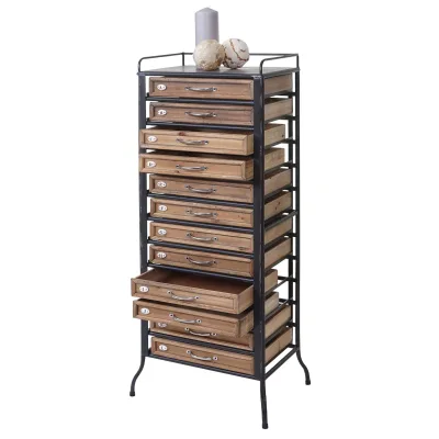 Apotheker-Schrank MCW-A43, Tanne Holz massiv Vintage Shabby-Look 129x55x38cm