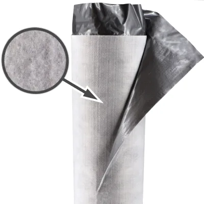 Aquagart Trittschalldämmung mit Dampfsperre 100 m² 1m breit – Parkett- und Laminatunterlage 1,5 mm – PES-Vlies 150 g/m² mit 70 µm PE-Folie