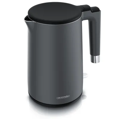 Arendo Wasserkocher 1,5 l, 2000 W, Edelstahl-Innenbehälter, Doppelwand, Abschaltautomatik sowie Überhitzungs- und Trockengehschutz