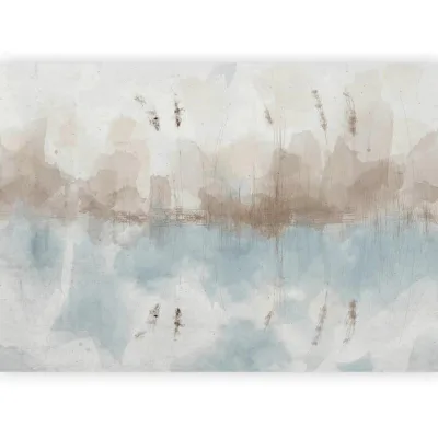 artgeist Fototapete Beige, Pastellblau 100x70 cm
