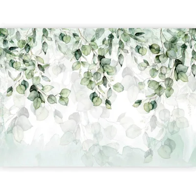artgeist Fototapete Grün, Grauweiß 300x210 cm