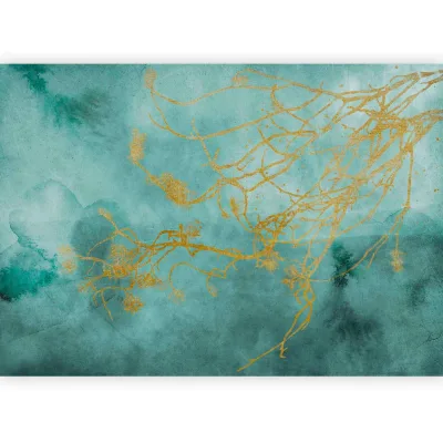 artgeist Fototapete Grün, Honig 100x70 cm