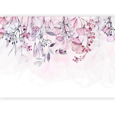 artgeist Fototapete Weiß, Pink 100x70 cm