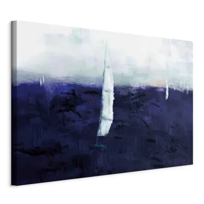 artgeist Leinwandbild Blau, Grauweiß 60x40x1.2 cm