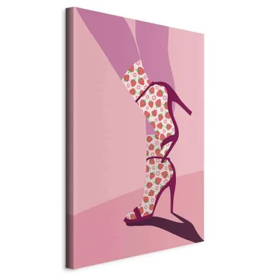 artgeist Leinwandbild Pink, Altrosa 80x120x1.2 cm