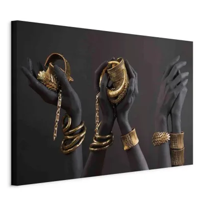 artgeist Leinwandbild Schwarz, Hellgelb 90x60x1.2 cm