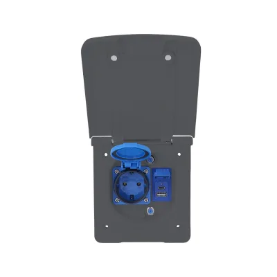 as - Schwabe Caravan Vorzeltsteckdose USB/SAT IP44 anthrazit ähnlich RAL7012