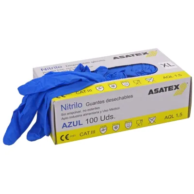 Asatex Einmalhandschuh ENHU ungepudert Gr. S blau