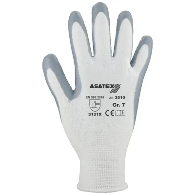 Asatex Feinstrickhandschuh 3510 beschichtet Gr. 8 weiß