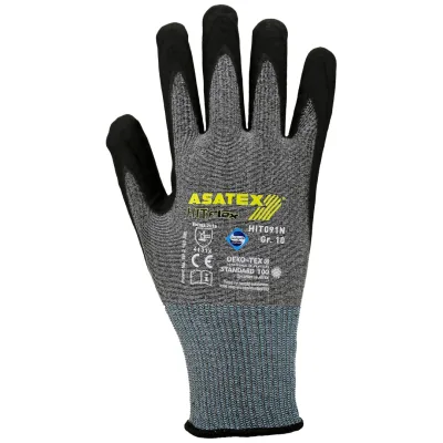 Asatex Feinstrickhandschuh HIT091N genoppt Gr. 9 grau