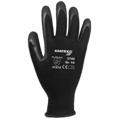 Asatex Latex-Handschuh 3740 Gr. 8 schwarz