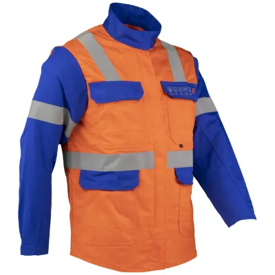 Asatex Multinorm-Jacke 2-lagig DA2JA08P Gr. 44 orange/blau