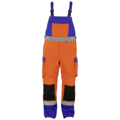 Asatex Multinorm Latzhose DA7525LH08P Gr. 110 S orange/blau
