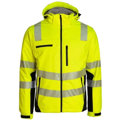 Asatex Prevent Trendline Warnschutz-Softshelljacke PTW-SP Gr. 4XL gelb/schwarz