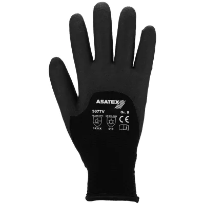 Asatex Winter Strickhandschuh 3677V, Gr. 11 schwarz