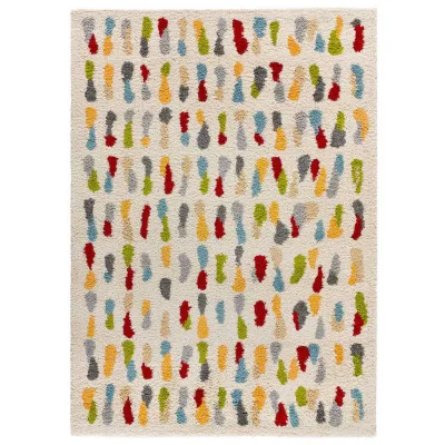 Atticgo Hochflorteppich Weiß, Mehrfarbig 160x230 cm