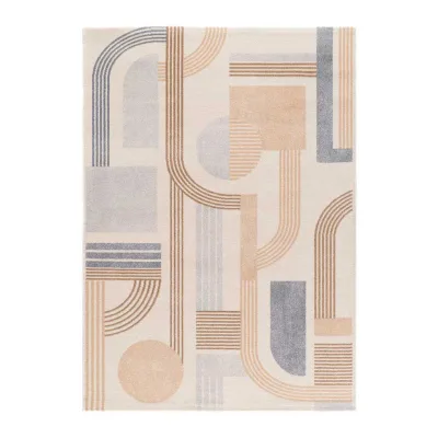 Atticgo Kurzflorteppich Beige, Mehrfarbig 133x190 cm