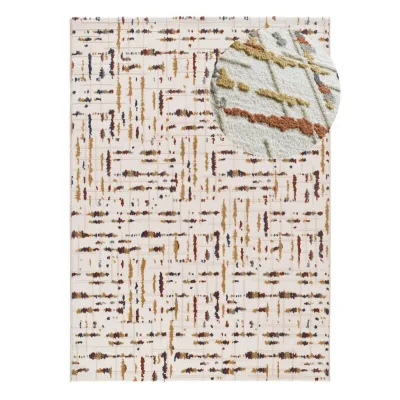 Atticgo Kurzflorteppich Creme, Mehrfarbig 200x290 cm