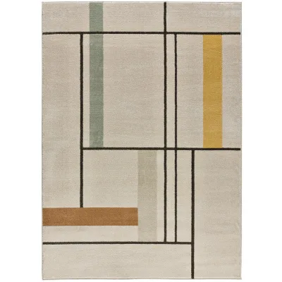 Atticgo Webteppich Mehrfarbig, Beige 160x230 cm