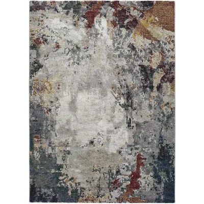 Atticgo Webteppich Mehrfarbig, Grau 120x170 cm