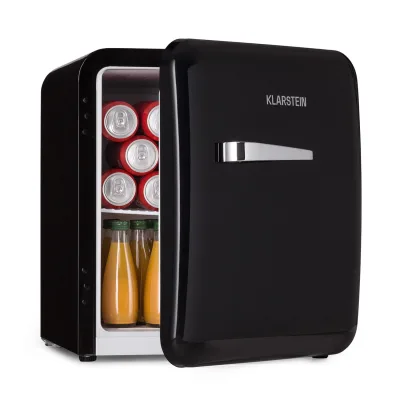 Audrey Mini Retro-Kühlschrank 48l 2 Ebenen Schwarz 48 Liter