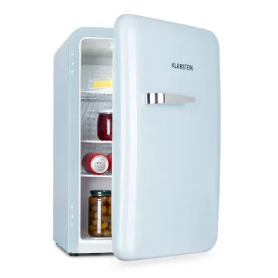 Audrey Retro-Kühlschrank 70 Liter 3 Regale 2 Türfächer Innenbeleuchtung Pastellblau 70 Liter