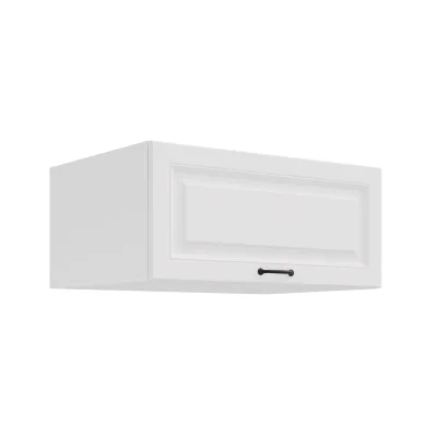 Aufsatzschrank Hochschrank 80 cm STILO Weiss Küchenzeile Küchenblock Küche