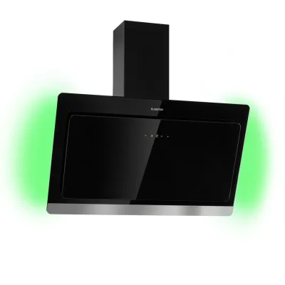 Aurora 90 Smart Dunstabzugshaube 585 m³/h 90cm kopffrei Ambiente-Licht   EEC A++ Schwarz