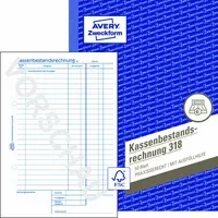 Avery Zweckform Kassenabrechnung 318