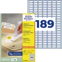 Avery Zweckform Universaletikett 25,4 x 10 mm (B x H)