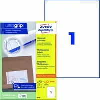 Avery Zweckform Universaletikett ultragrip 210 x 297 mm (B x H)