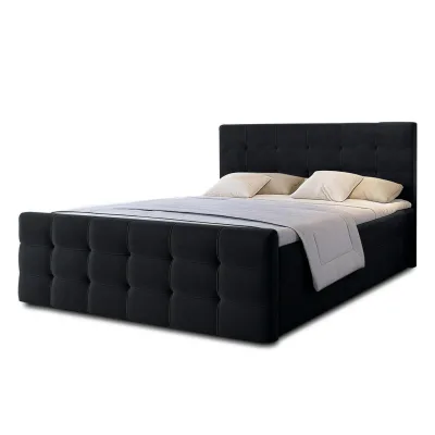 AX Living Boxbett Schwarz 140x200 cm