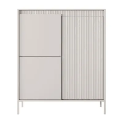 AX Living Highboard Beige 103.5x123.4x39.5 cm