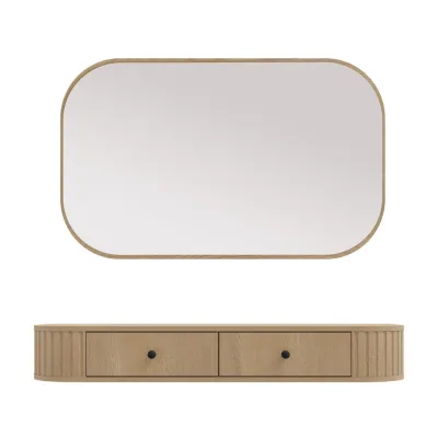 AX Living Konsolentisch Eiche 123x17.5x36 cm