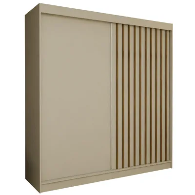 AX Living Schwebetürenschrank Beige, Walnuss 200x216.1x61 cm