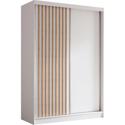 AX Living Schwebetürenschrank Weiß, Walnuss 150x216.1x61 cm