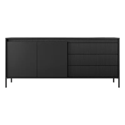 AX Living Sideboard Schwarz 187.1x41.4x39.5 cm