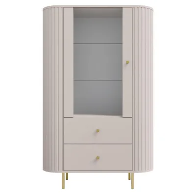 AX Living Vitrine Beige 97.4x155x42.3 cm