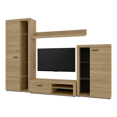 AX Living Wohnwand Eiche 270x190x41 cm