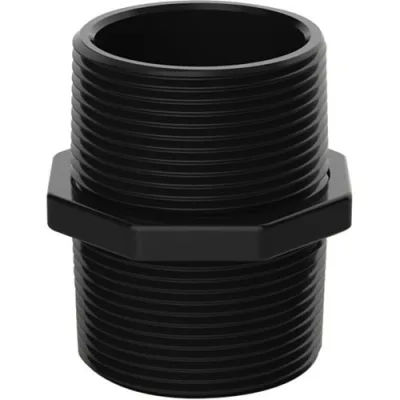 AXIS 01706-001 Doppelnippel 1,5" NPS/NPT für Hängesets Schwarz Widerstandsfähig gegen Stöße Vibrationen Korrosion und UV-Strahlung für drinnen und draußen Aluminium mit schwarzer Eloxierung