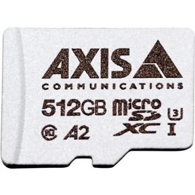 AXIS 02365-001 Hochbelastbare microSDXC-Karte 512GB Optimiert für Überwachungskameras Ausdauer für die Ewigkeit gemacht Gesundheitsüberwachung bereit