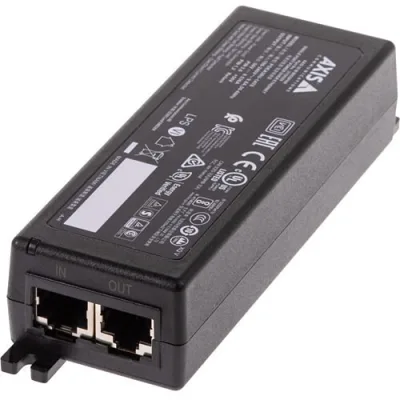 AXIS 30W Midspan PoE IEEE 802.3at 10/100/1000 Mbps 100-240V AC Plug-and-Play für einfache und kostengünstige Netzwerkstromversorgung