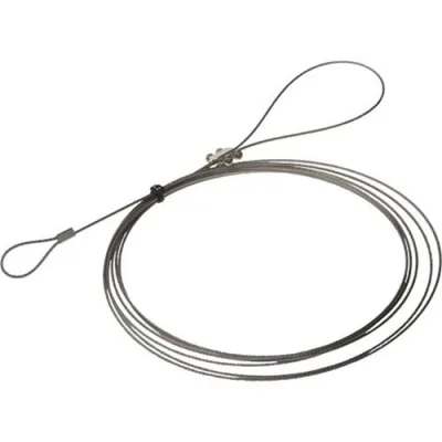 AXIS 5801-971 Sicherheitsdraht Edelstahl 3m Länge mit fester und verstellbarer Schlaufe für Innen- und Außenbereich 5er-Pack