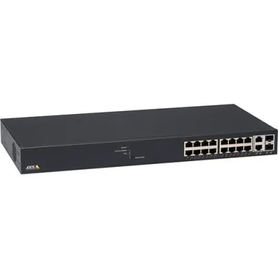 AXIS T8516 16-Port PoE Verwaltbarer Switch mit 240W PoE-Ausgangsleistung und automatischer Axis Geräteerkennung für optimierte Überwachungslösungen
