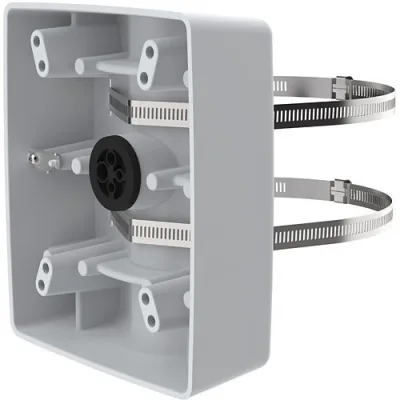 AXIS T91B57 Masthalterung für stabile Innen- und Außeninstallationen mit Kabeldichtung und IK10 Bewertung für Masten von 100-410mm