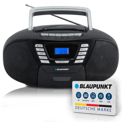 B 120   Boombox mit CD Player und Bluetooth   Schwarz