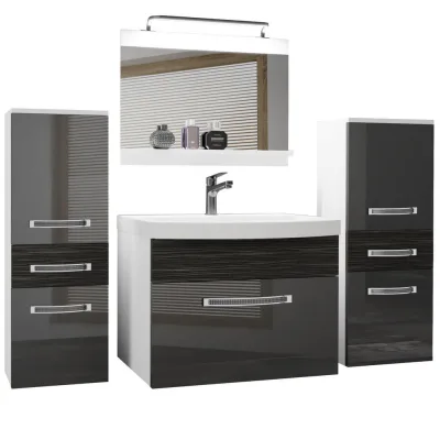 B Belini Group Badmöbel Silber 140x81x40 cm