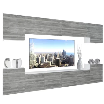 B Belini Group Wohnzimmerwand Grau 300x180x36 cm