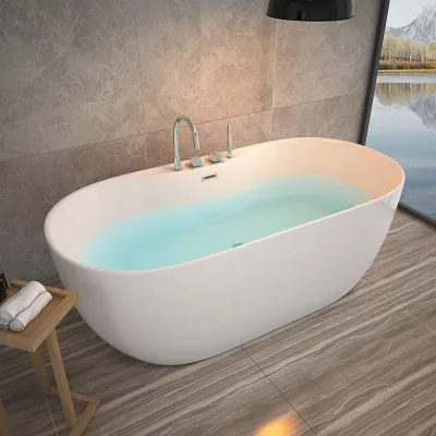 HOME DELUXE Badewanne mit Armatur LENI - 170 x 80 cm